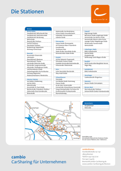 Die Stationen - cambio CarSharing