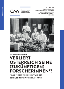 Plakat Podiumsdiskussion - Österreichische Akademie der