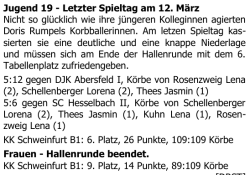 Jugend 19 - Letzter Spieltag