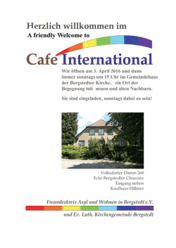 Flyer – Cafe International