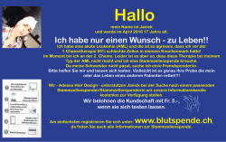 Ich habe nur einen Wunsch - zu Leben!!