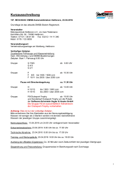 Ausschreibung für 107. DMSB-Slalom des MC Heilbronn am 23.04