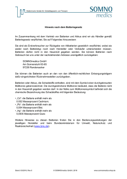Hinweis nach Batteriegesetz