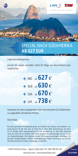 SpeciAL nAcH SüDAMerikA ab 627 EUR