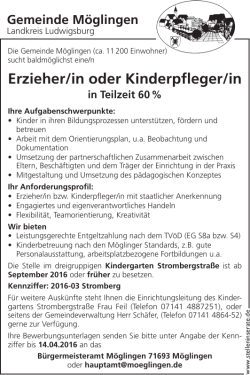 ErzieherIn, KinderpflegerIn