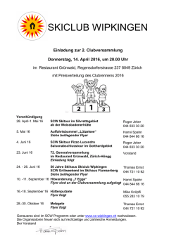Einladung zur 2