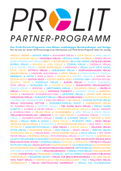 Das Programm + Liste der Partnerverlage