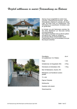 Herzlich willkommen in unserer Ferienwohnung am Bodensee