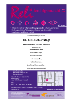 Herzliche Einladung zu unserem 40. Geburtstag