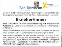 78073 Bad Dürrheim - Stelleninserate.de