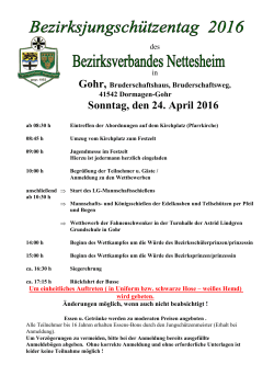 Sonntag, den 24. April 2016 - Bezirksverband Nettesheim