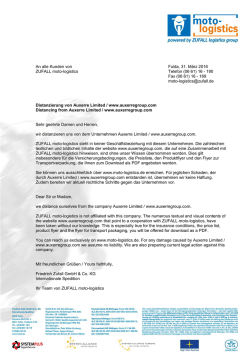 Distanzierung von Auxerre Limited