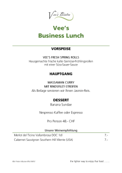 Business Lunch - Vee`s Bistro