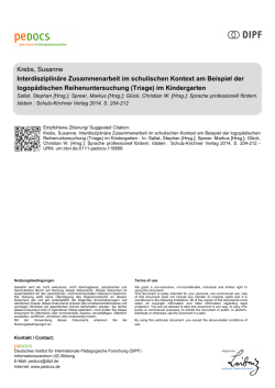Interdisziplin&auml;re Zusammenarbeit im schulischen Kontext