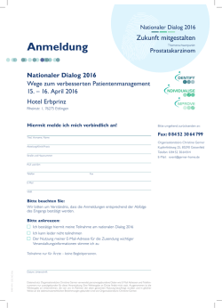 Nationaler Dialog 2016 Wege zum verbesserten