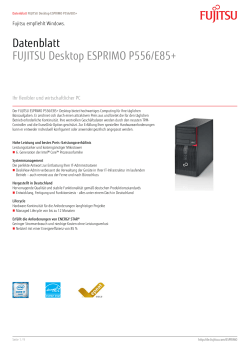 Datenblatt FUJITSU Desktop ESPRIMO P556/E85+