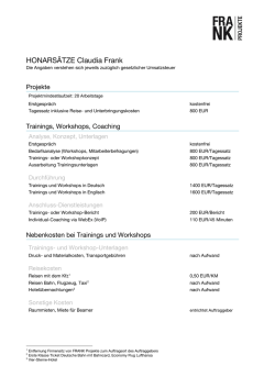 HONARS&Auml;TZE Claudia Frank