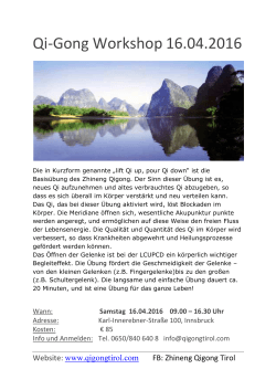 Workshop LquPqd 16.04.2016 - Qigong Tirol / Innsbruck