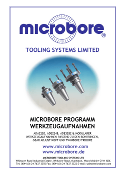 tooling systems limited microbore programm werkzeugaufnahmen