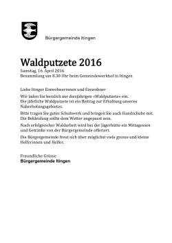 Waldputzete 2016
