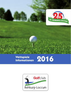 Wettspielkalender 2016 - Golfclub Rehburg
