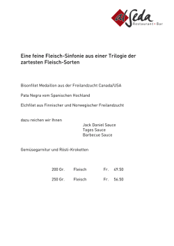 Eine feine Fleisch-Sinfonie aus einer Trilogie der zartesten