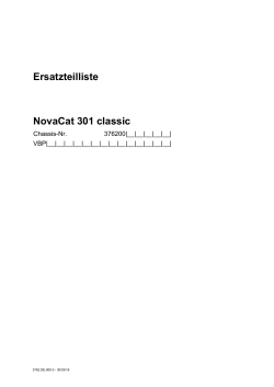 Ersatzteilliste NovaCat 301 classic