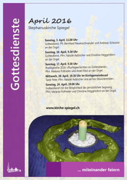 Gottesdienste im April