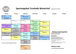 Sportangebot Turnhalle Westerhof gültig ab 04.04.2016