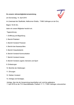 Jahresmitgliederversammlung