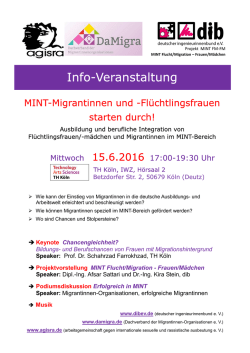 Infoabend in K&ouml;ln am 15.6.2016!