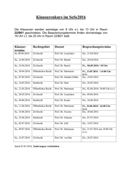 Klausurenkurs im WS 2006/2007