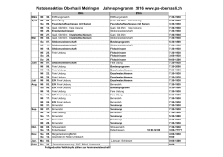 Jahresprogramm 2016 - Pistolensektion Oberhasli