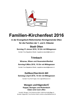 Familien-Kirchenfest 2016 - Evangelisch