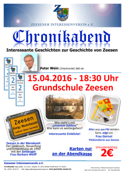 Chronikabend - Zeesener Interessenverein