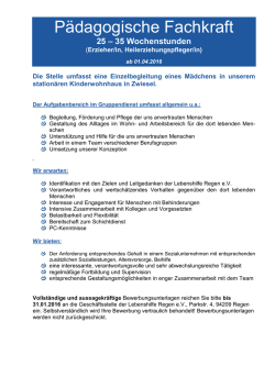 inhaltliche Aufgabenbeschreibung