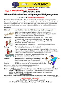 Himmelfahrtstour nach S&uuml;dgeorgsfehn