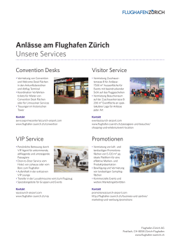 Unsere Services - Flughafen Zürich