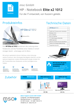 HP - Notebook Elite x2 1012 - Meier Support Center MSC GmbH