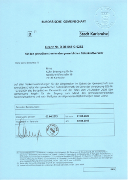 G&uuml;terkraftverkehrsgenehmigung