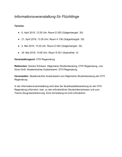 Informationsveranstaltung f&uuml;r Fl&uuml;chtlinge