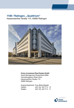 1180 / Ratingen, „Quattrium“ - Union Investment Real Estate GmbH