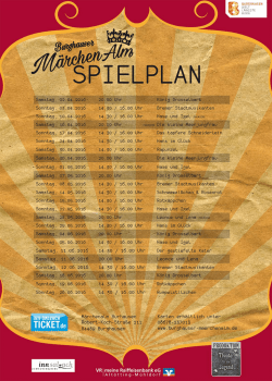 Spielplan Märchenalm - Theater für die Jugend