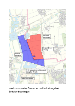 Lageplan: Interkommunales Gewerbe- und Industriegebiet Stiddien