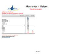 Hannover &ndash; Uelzen