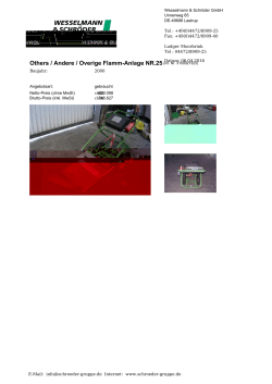 Others / Andere / Overige Flamm-Anlage NR.25(Int. Nr. 3100021323)
