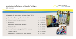 Ich w&uuml;nsche eine Teilnahme an folgenden Vortr&auml;gen: