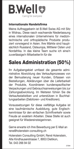 Sales Administration (50%)