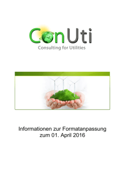 Informationen zur Formatanpassung zum 01. April 2016