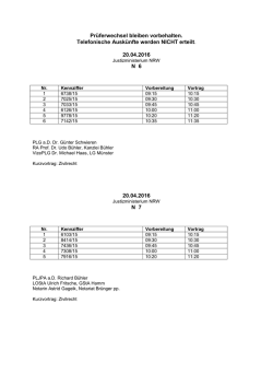 20.04.2016 - Termintag - NRW